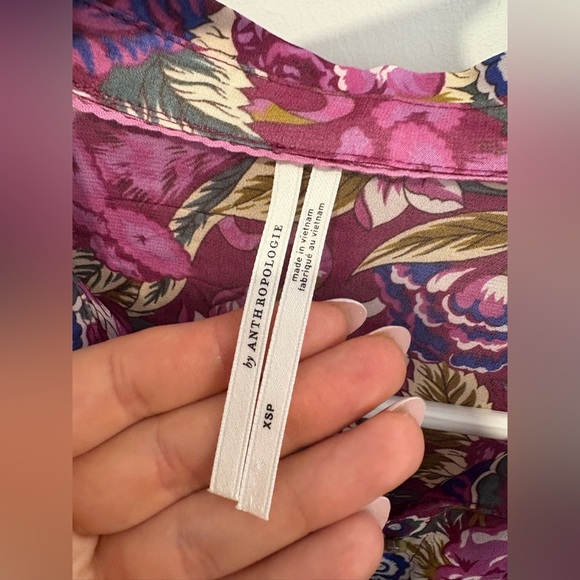 NWOT- Anthropologie - Nikole Floral Paisley BOHO BUTTON DOWN DRESS - Picture 3 of 14